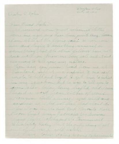 Autograph Letter Signed - 1919 US Army Air Service&rsquo;s Chief Test Pilot