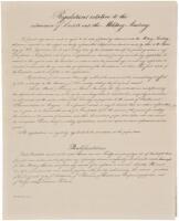 Regulations Relative To The Admission Of Cadets Into The Military