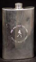 Whiskey hip flask from the 1982 British Open, Troon, Scotland