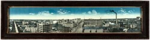Color photolithographic panorama view of Winnipeg, Manitoba, Canada