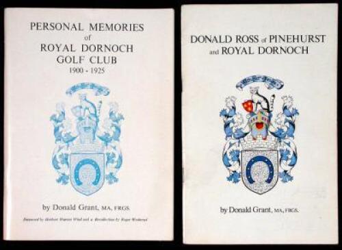 Lot of 2 booklets on the Royal Dornoch Golf Club, plus a typed letter signed by Grant