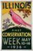 1936-37 Two Posters of Illinois Conservation Week