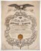 I.O.O.F. Grand Lodge of Oregon - charter certificate for Canyon City chapter