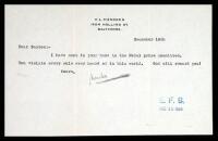 Typed letter signed