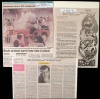 Collection of newspaper clippings regarding The Satanic Verses