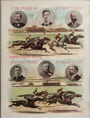 California Jockey Club & Pacific Coast Jockey Club advertising broadside