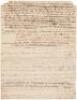 Autograph manuscript fragment, single leaf written in ink on both sides, with definitions of about ten words, from Webster's American Dictionary, Admit to Admonish - 2
