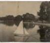 Panoramic photograph of model boats on Spreckels Lake in San Francisco's Golden Gate Park - 3