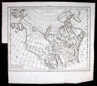 Carte des parties nord et ouest de L'Am&eacute;rique dress&eacute;e d'apres les relations les plus authentiques par M... en 1764, Nouvelle &eacute;dition reduite par M. de Vaugondy en 1772