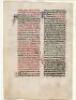 Five framed leaves from early manuscript and printed books - 3