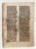 Five framed leaves from early manuscript and printed books - 4