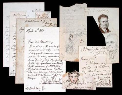 Collection of signed letters and drawings