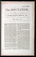 An Original Issue of "The Spectator" together with the Story of the Famous Engligh Periodical and of its Founders, Joseph Addison & Richard Steele