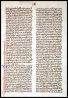 Single manuscript leaf on vellum