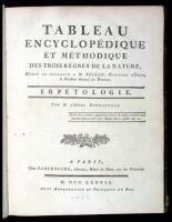 Tableau encyclopédique et methodique des trois regnés de la nature... Erpétologie [and] ...Ophiologie