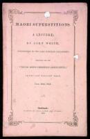 Maori Superstitions: A Lecture... Delivered for the "Young Men's Christian Association," in the Odd Fellow's Hall, June 20th, 1856