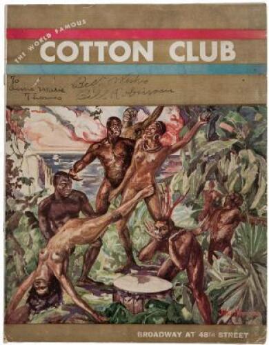 The World Famous Cotton Club, program and dinner menu - signed by Bill Robinson