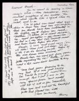 Autograph Letter, Signed, to Brenda Venus