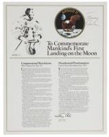 Congressional Resolution Commemorating the First Moon Landing, Signed by Jimmy Carter