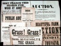 Collection of 9 Auction broadsides