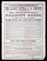 Farm Lands for Sale: The Illinois Central R.R. Company is now prepared to sell about Two Million of Acres of Farming Lands...