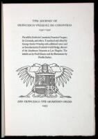 The Journey of Francisco Vazquez de Coronado, 1540-1542. As told by Pedro de Castenada, Francisco Vazaquez de Coronado, and others