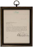 Typed Letter, signed, regarding the San Francisco Opera