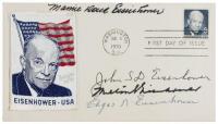 Eisenhower commemorative First Day Cover signed by his wife, brothers, and son