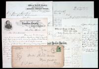 Achive of 11 autograph letters relating to land sales in the Midwest and West in the 19th century