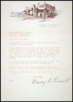 Typed Letter Signed, from Nancy Russell to Mrs. Elizabeth Lochrie