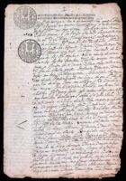 Manuscript document regarding the sale of mules to pay the mortgage on a slave