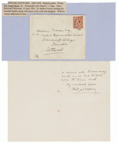 Autograph Letter, signed