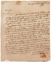 Autograph Letter Signed - 1828 Ex-President forced to sell his land and slaves