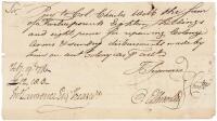 Revolutionary War Pay Order - signed by the man who named our nation, Oliver Ellsworth, as a member of the Connecticut Pay-Table Committee