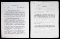 [Wizard of Oz movie version, 25 years later] Original typescript with hand-corrections and notations