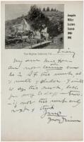 Autograph Letter, signed from Joaquin Miller on personal lettersheet