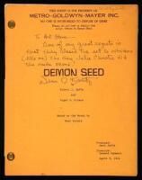 Demon Seed...Based on the Novel by Dean Koontz [screenplay]