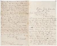Autograph Letter Signed - 1872 from the ill-fated author of rare Colorado Handbook