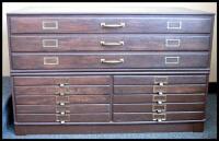 Wooden print cabinet