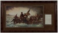 Autograph Letter Signed from American artist of Washington Crossing the Delaware