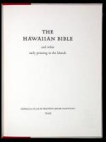 The Hawaiian Bible and other early printing in the Islands