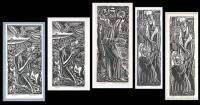 Five prints of saints