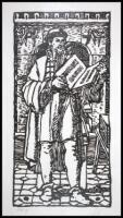 Untitled print depicting a medeival man with book