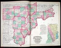 New Topographical Atlas and Gazetteer of Indiana: Comprising a Topographical View of the Several Counties of the State; Together with a Railroad Map of Ohio, Indiana, and Illinois...