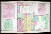 Atlas of Wayne County, Indiana. From actual Surveys by D. J. Lake, C.E., assisted by G. P. Sanford & F. A. Gould. To which is added a Map of the State of Indiana also an Outline and Rail Road Map of the United States