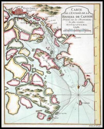 Carte de l'Entr&eacute;e de la Riviere de Canton Dress&eacute;e sur les Observations les plus r&eacute;centes