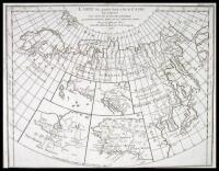 Carte des parties Nord et Est de l'Asie qui Comprend les Côtes de la Russie Asiatique, le Kamschatka, le Jesso, et les Isles du Japon, dressée en 1760 par M***, Nouvelle edition reduite par M de Vaugondy 1772