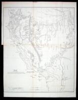 Map showing the different routes travelled over by the Detachments of the overland Command in the Spring of 1855 from Salt Lake City, Utah to the Bay of San Francisco