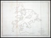 Plan de L'Entrée du Port de Bucarelli sur la Côte du Nord-Ouest de l’Amérique, par 55°.15' de Latitude Nord et 136°.15' de Longitude à l'Ouest de Paris...