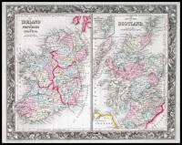 Ireland in Provinces and Cities [on sheet with] County Map of Scotland